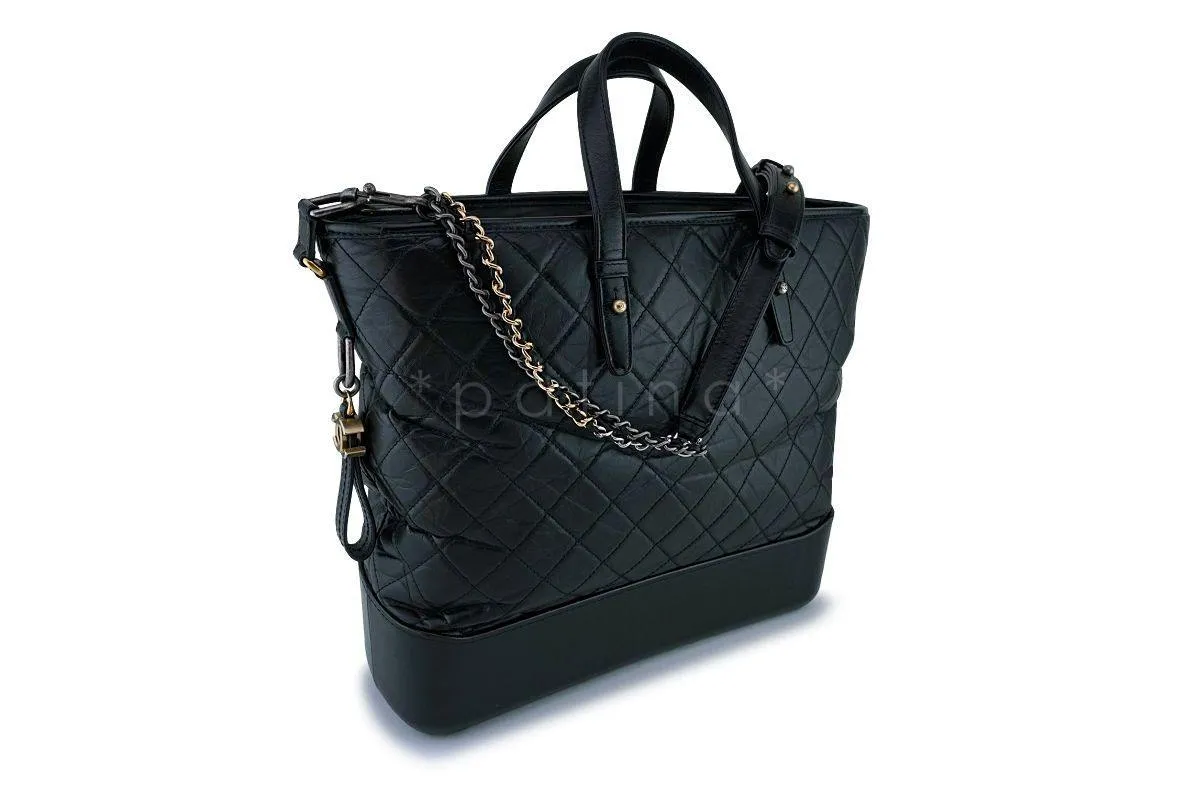 17A Chanel Black Large Gabrielle Tote Bag