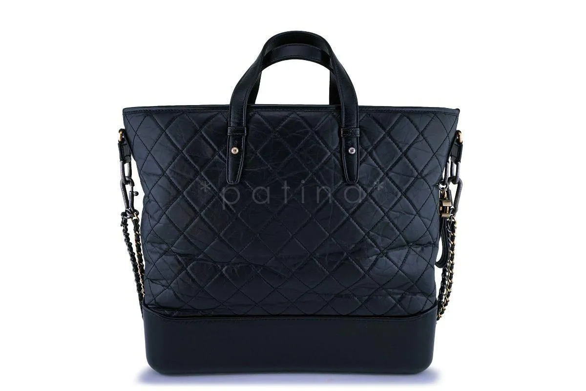 17A Chanel Black Large Gabrielle Tote Bag