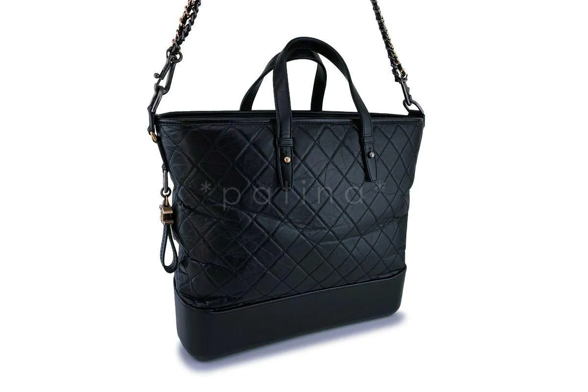 17A Chanel Black Large Gabrielle Tote Bag