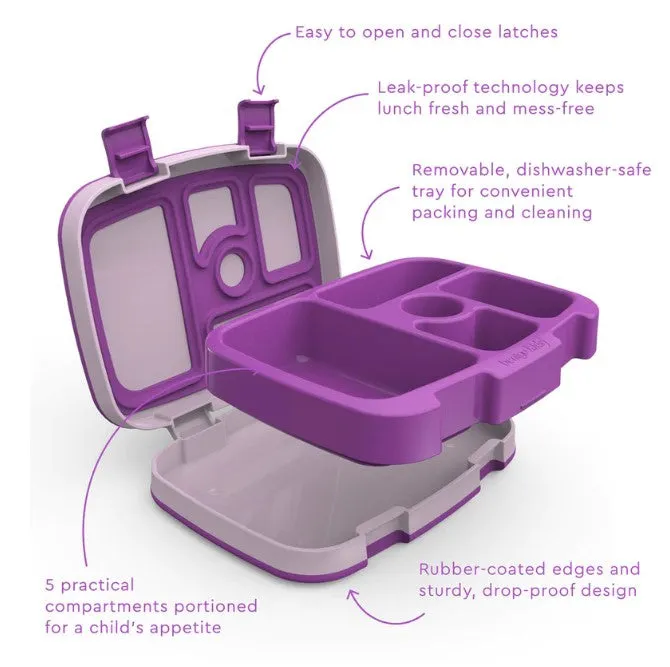 2 x Bentgo Kids Lunch Box Container Storage Purple