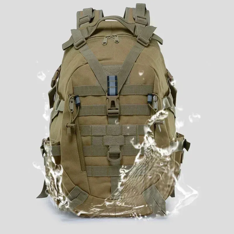 40L Outdoor Reflective Shoulder Bag Camping Backpack Men's Military Bag Travel Bags Army Tactical Molle Climbing Rucksack Hiking