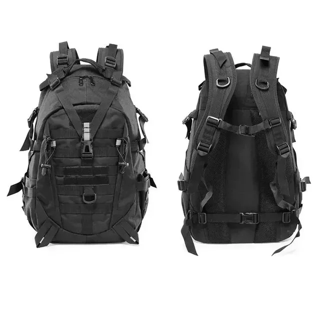 40L Outdoor Reflective Shoulder Bag Camping Backpack Men's Military Bag Travel Bags Army Tactical Molle Climbing Rucksack Hiking