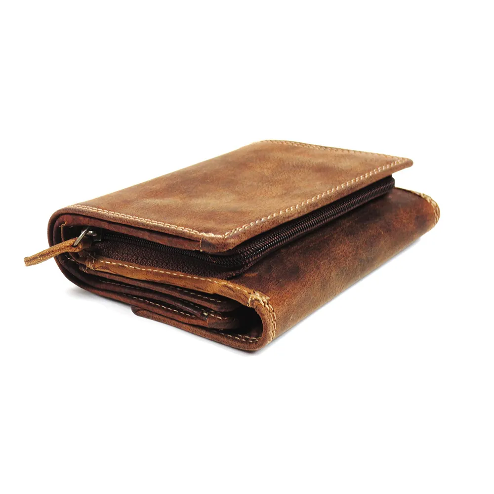 Adrian Klis Leather Unisex Wallet 206 - Brown