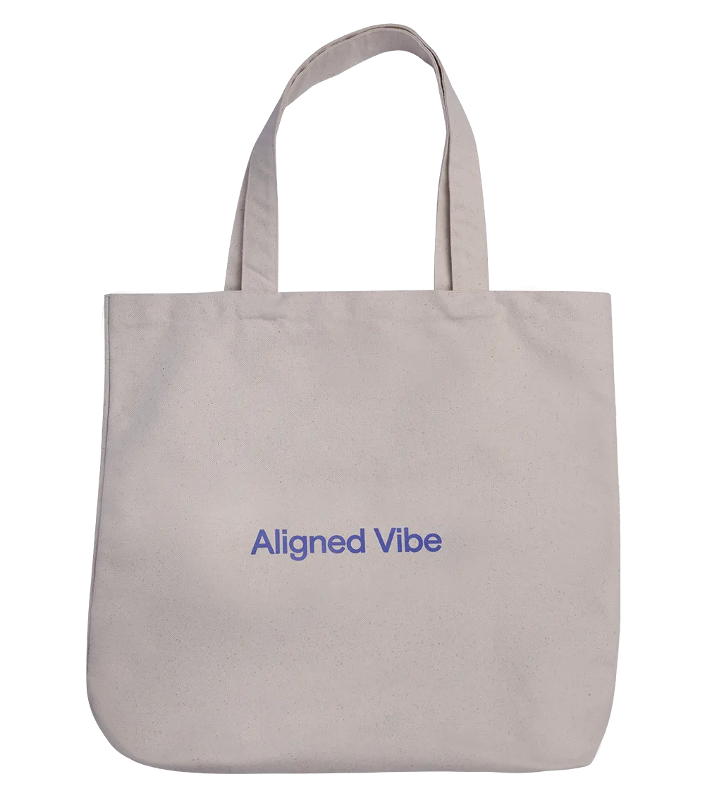 Aligned Vibe Canvas Tote Bag