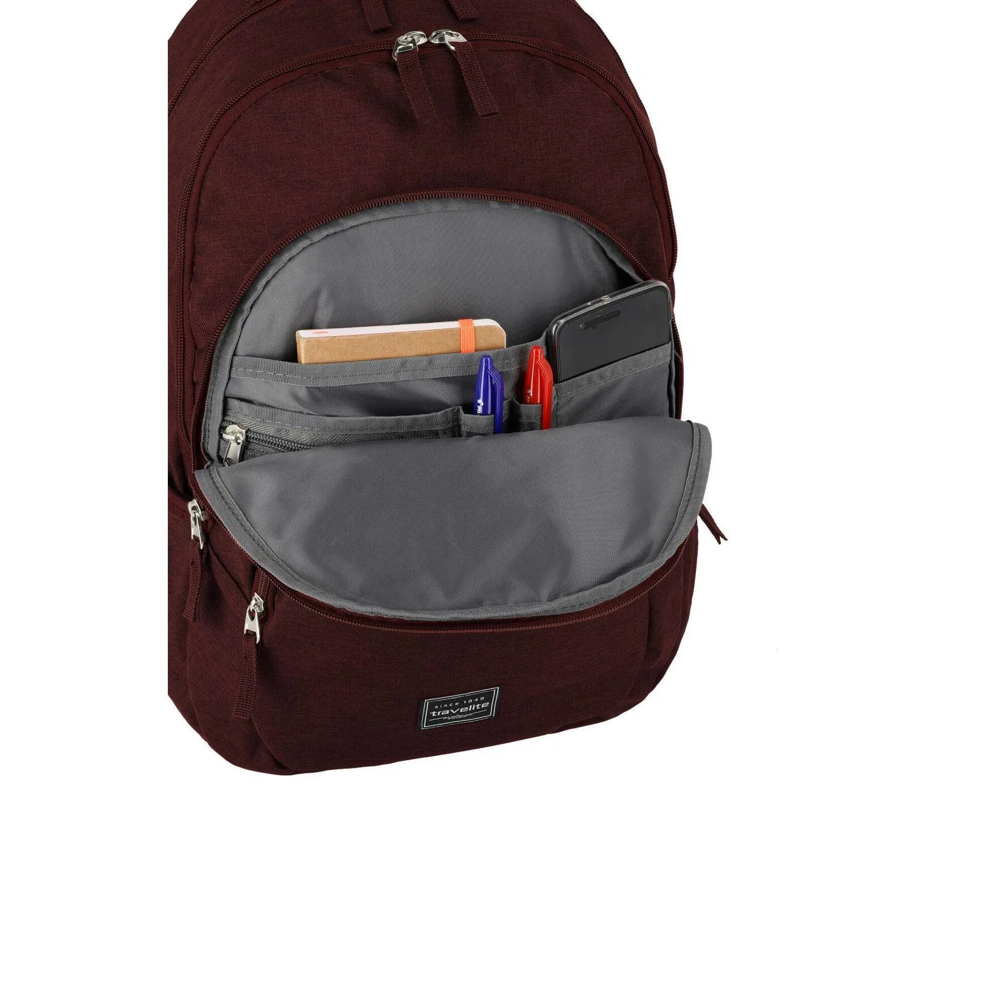 Basics Adult Travelite Backpack, burgundy