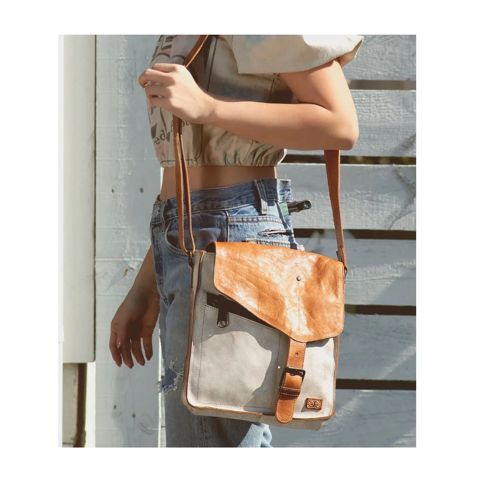 Bed Stu Venice Beach Crossbody Bag - Nectar Lux Tan Rustic