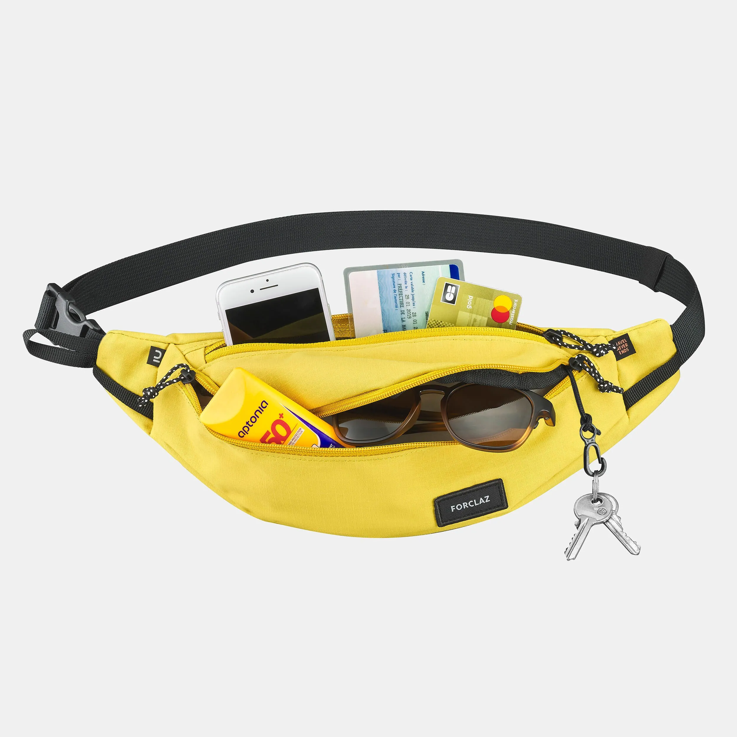 Belt bag Forclaz Travel, yellow