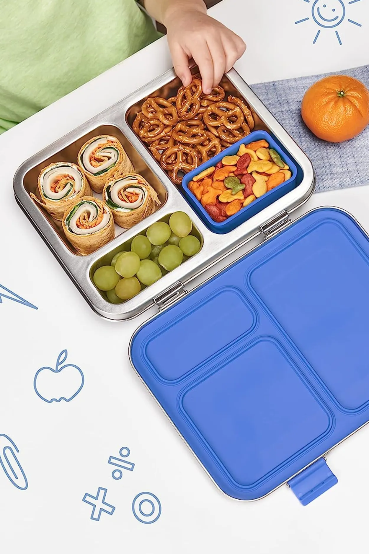 Bentgo Stainless Steel Leak-Resistant Lunch Box - Blue