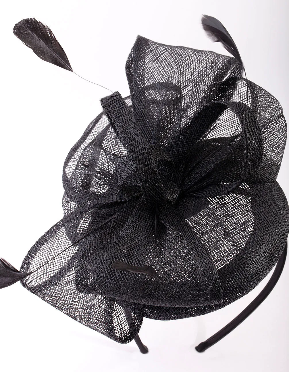 Black Bow Fascinator