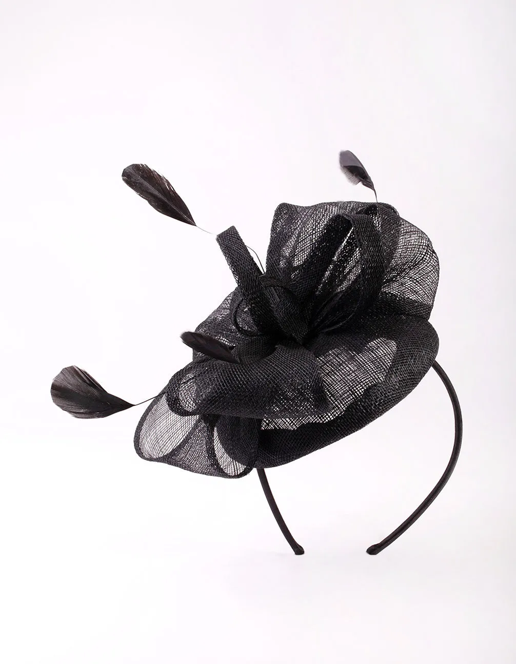 Black Bow Fascinator