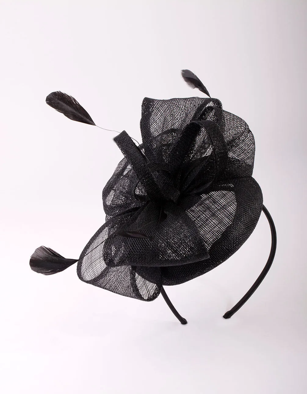 Black Bow Fascinator