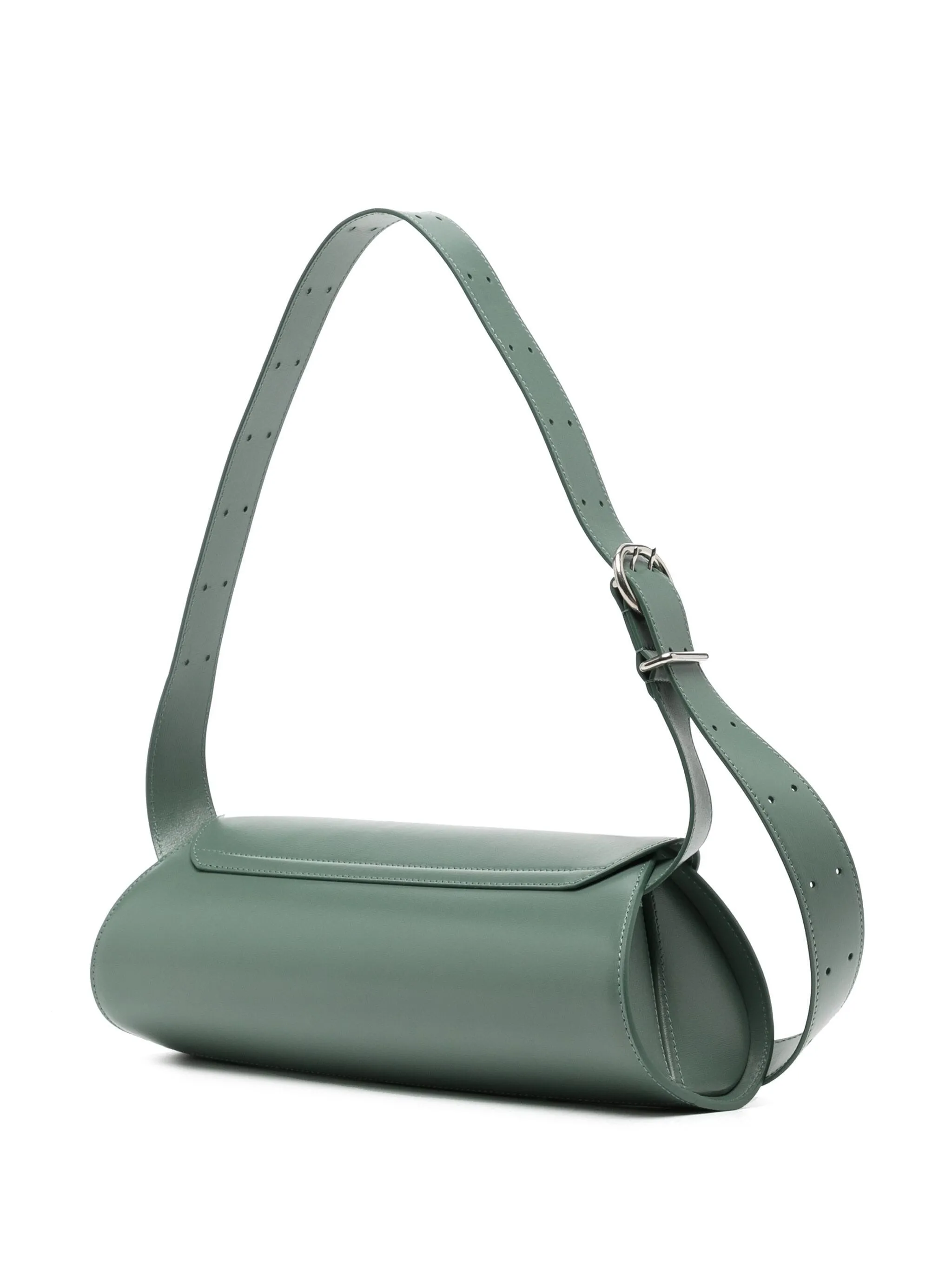 CANNOLO GRANDE LEATHER SHOULDER BAG