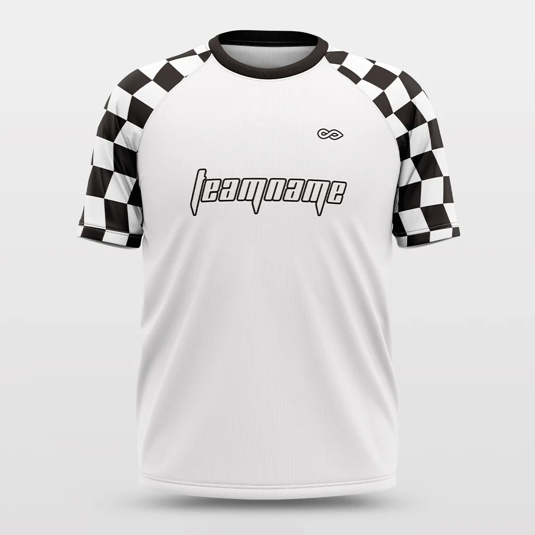 Checkerboard - Customized Baggy Shoulder Short Sleeve Jersey