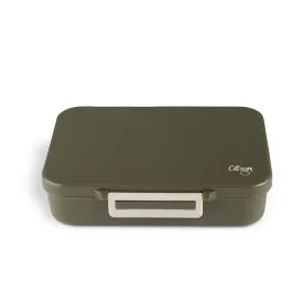 Citron Incredible Tritan Lunchbox with Saucer - Olive Green