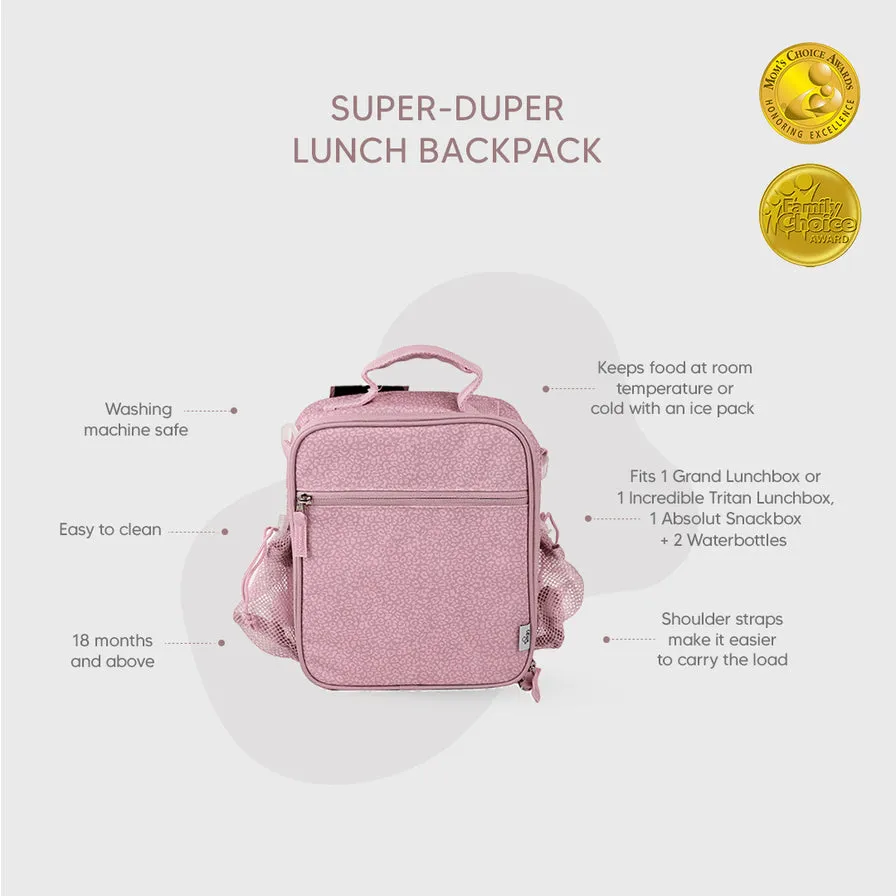 Citron Super-Duper Lunch Backpack with Side Bottle Pockets - Leo