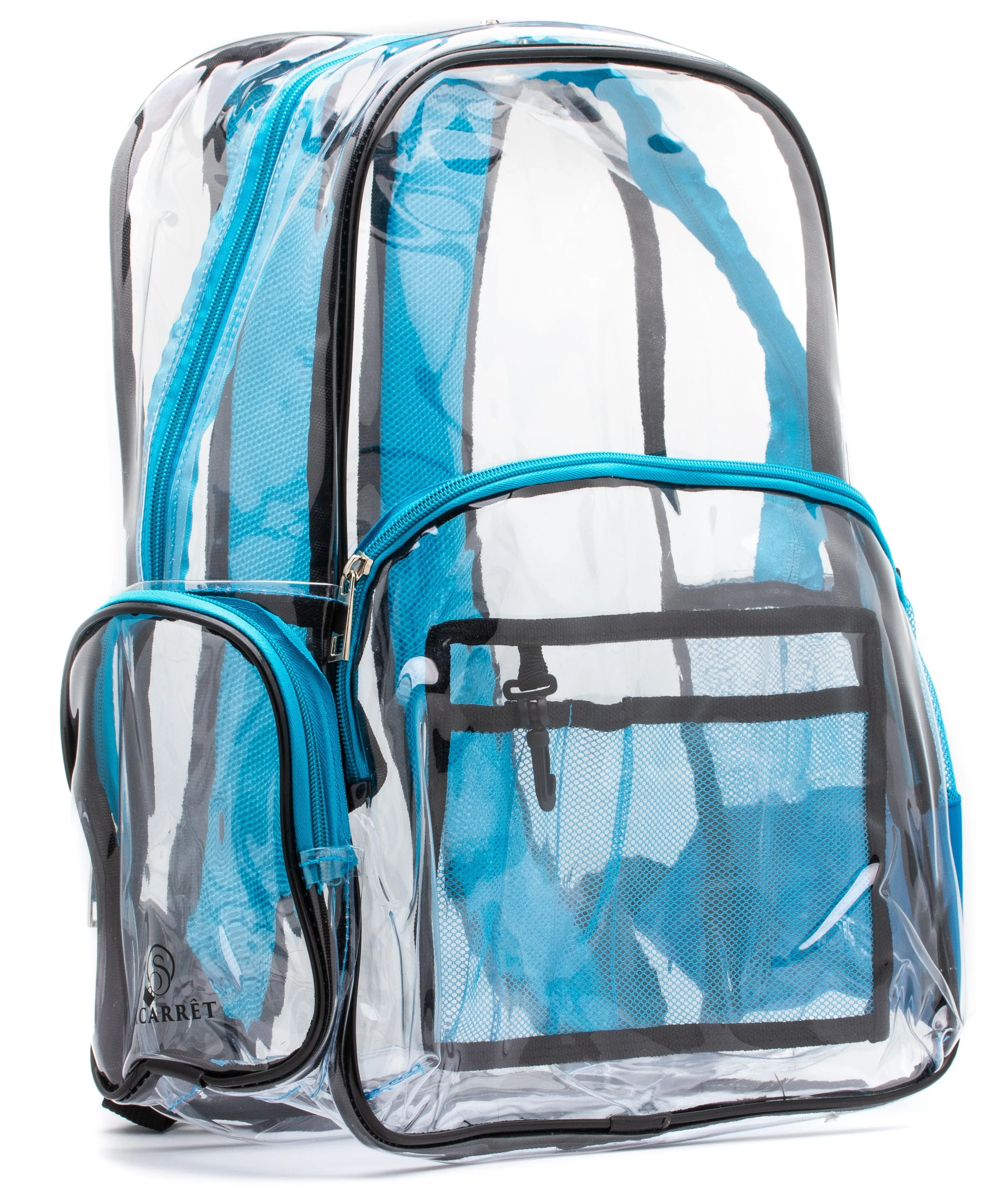 Clear Backpack - Blue and Black