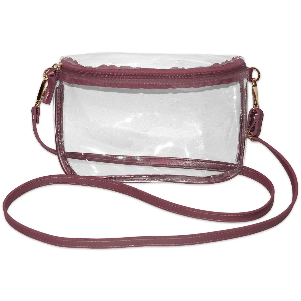 Desden Garnet Trimmed Clear Sling Bag