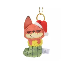 Disney Christmas Nick Wilde Plush Keychain Sock