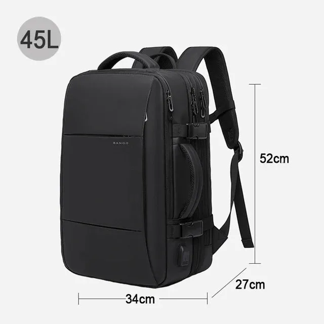 Elegance® Elite Voyager Backpack Men Business Travel School Expandable USB Bag Large Capacity 17.3 Laptop Waterproof Fashion Backpack