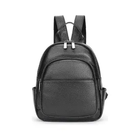 Elegant Cowhide Luxe Zipper Backpack