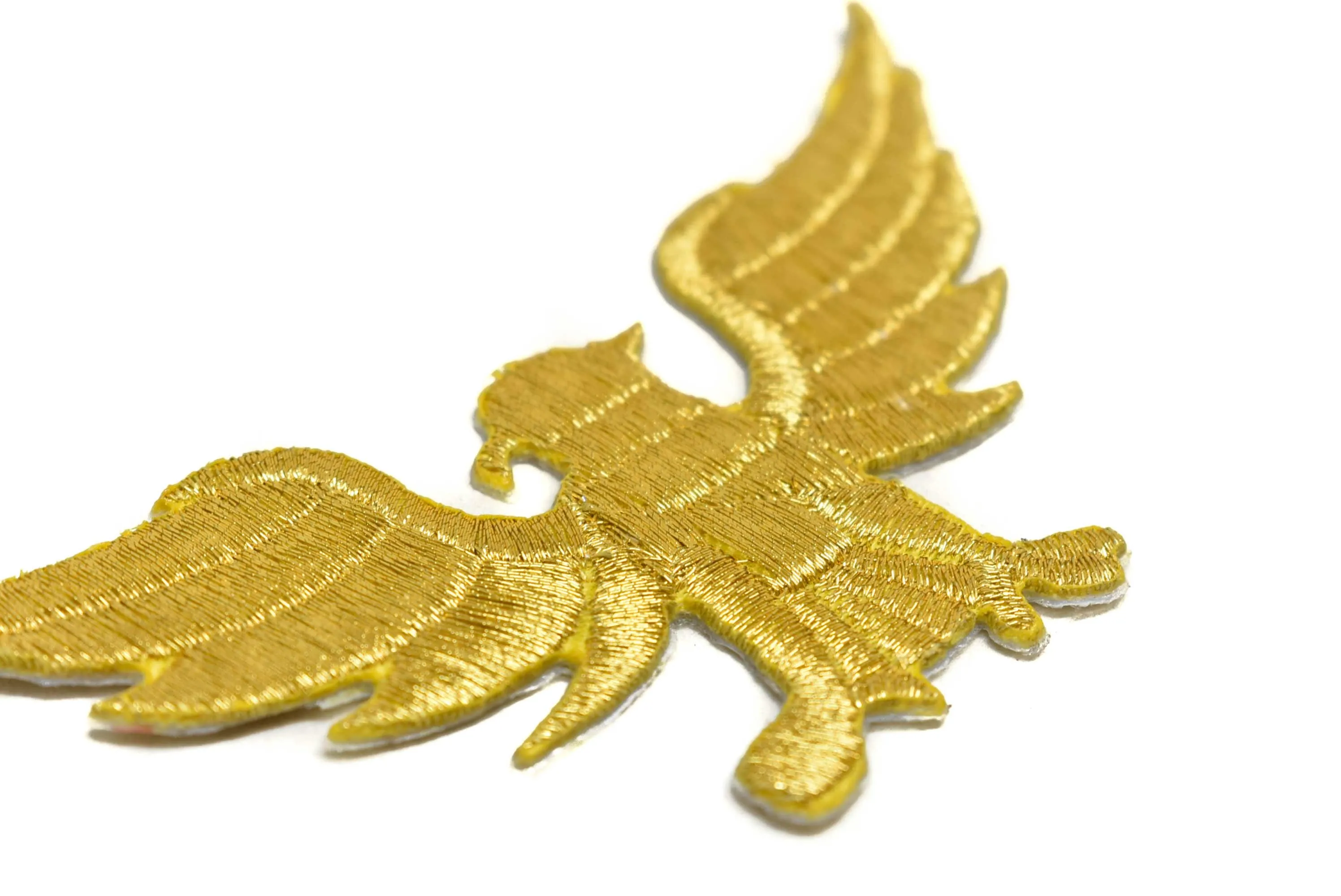 Embroidered Gold Eagle Iron-On Patch