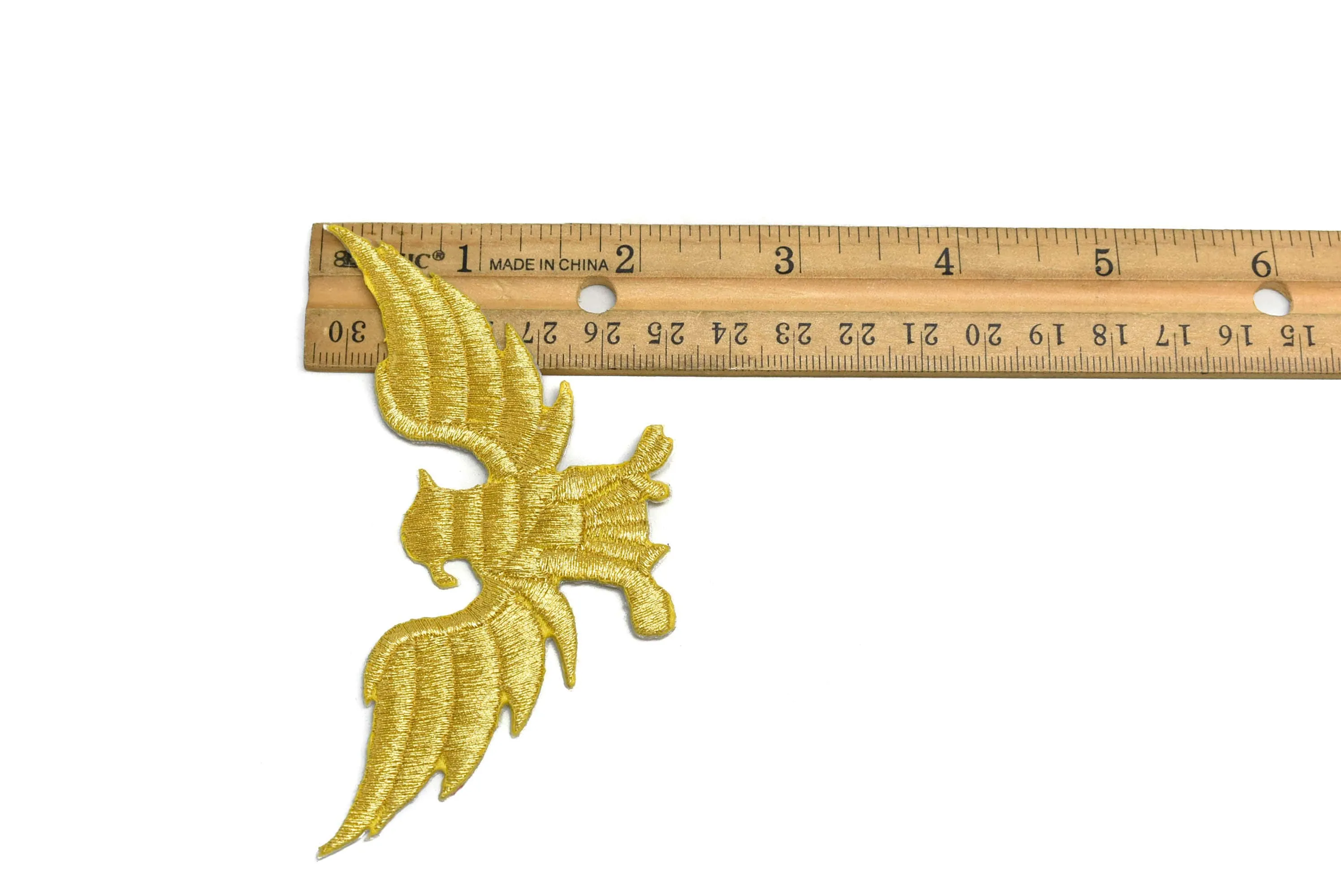 Embroidered Gold Eagle Iron-On Patch