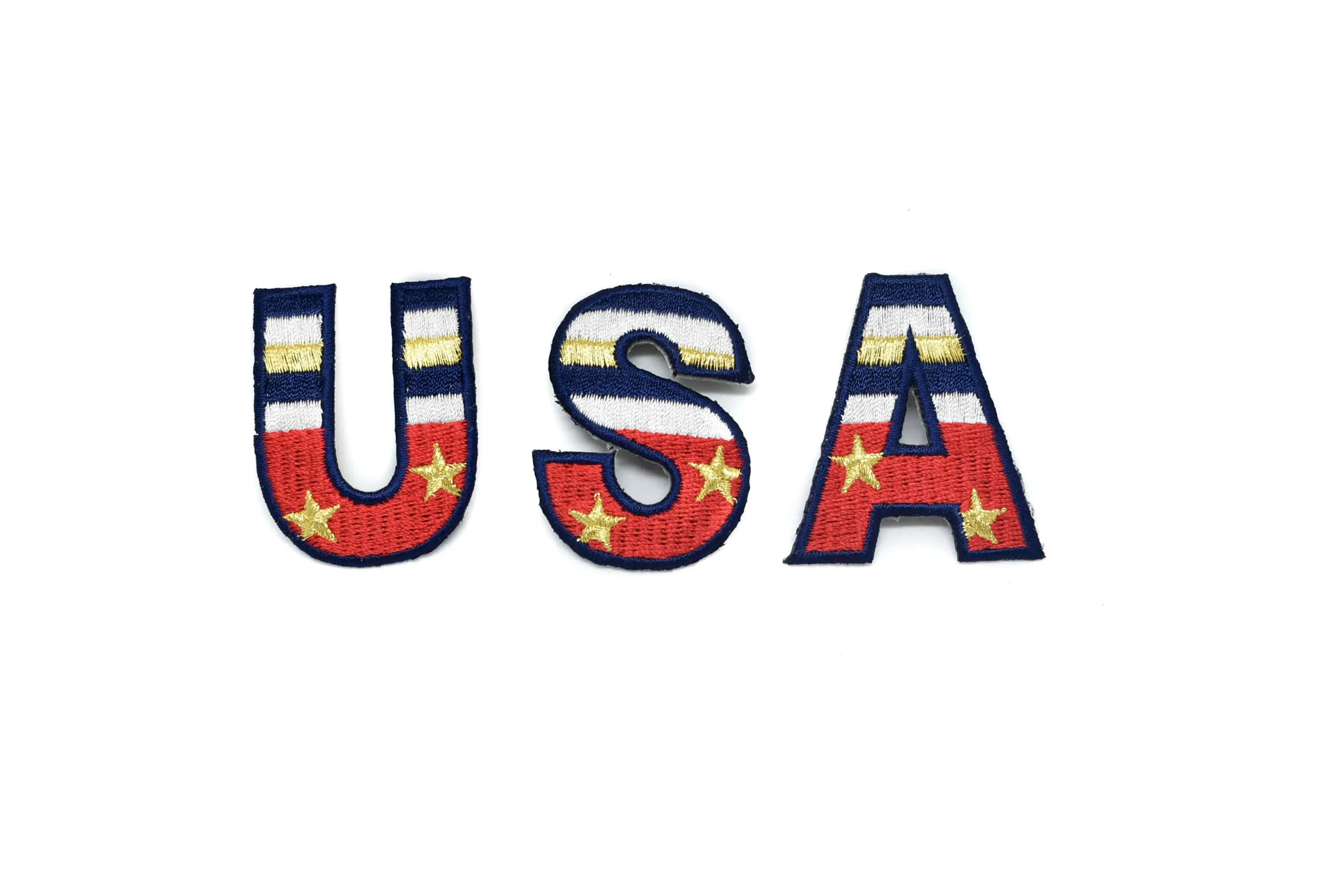 Embroidered USA Iron-On Patch