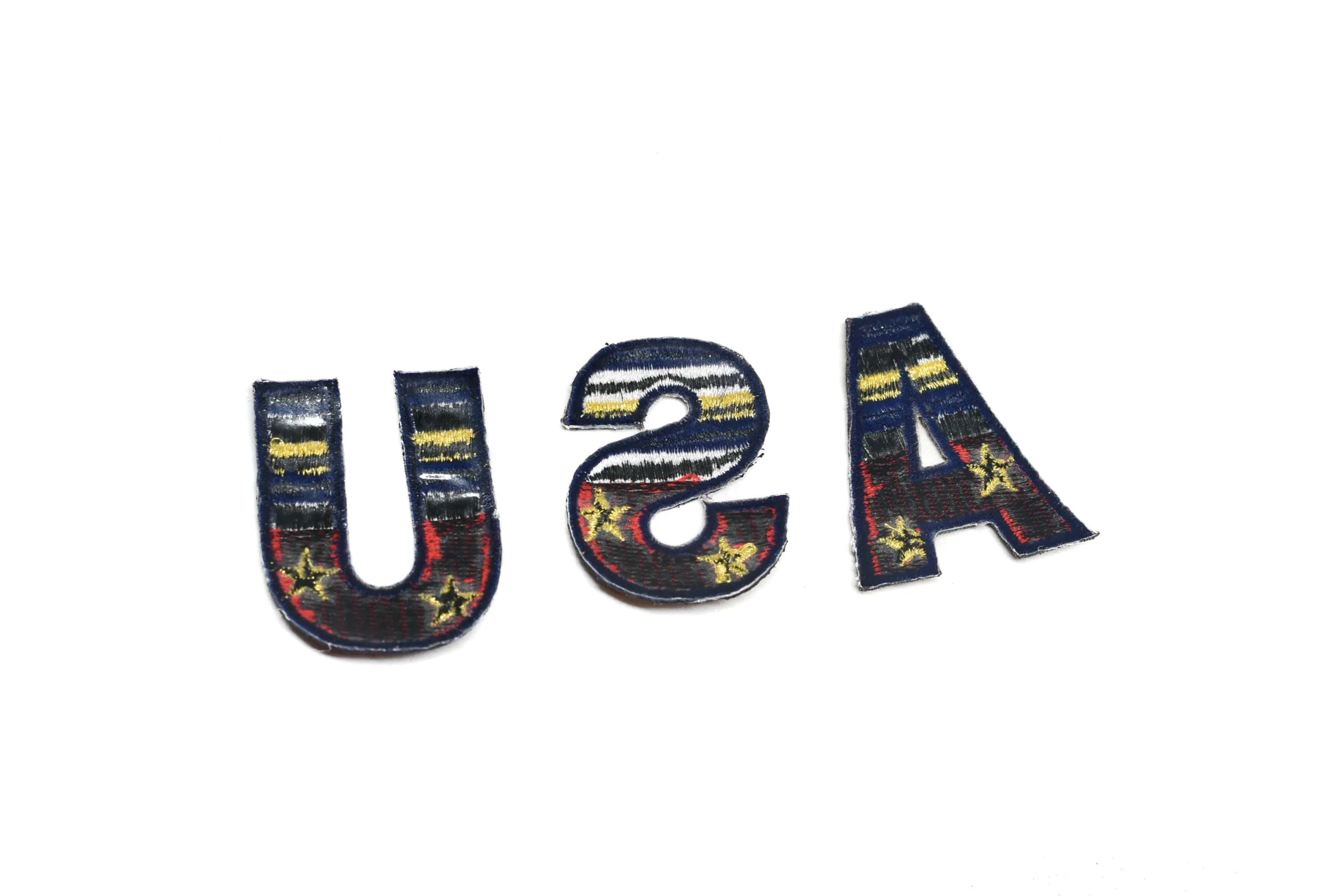 Embroidered USA Iron-On Patch