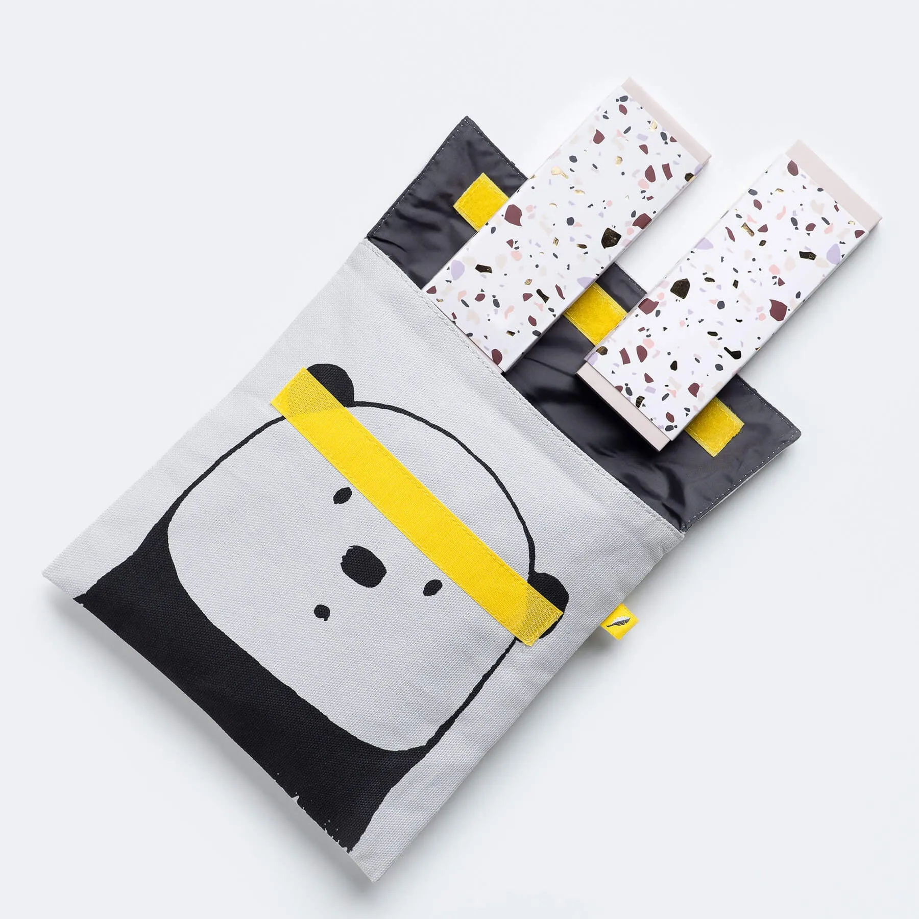 Fluf Flip Snack Bag - Panda Black