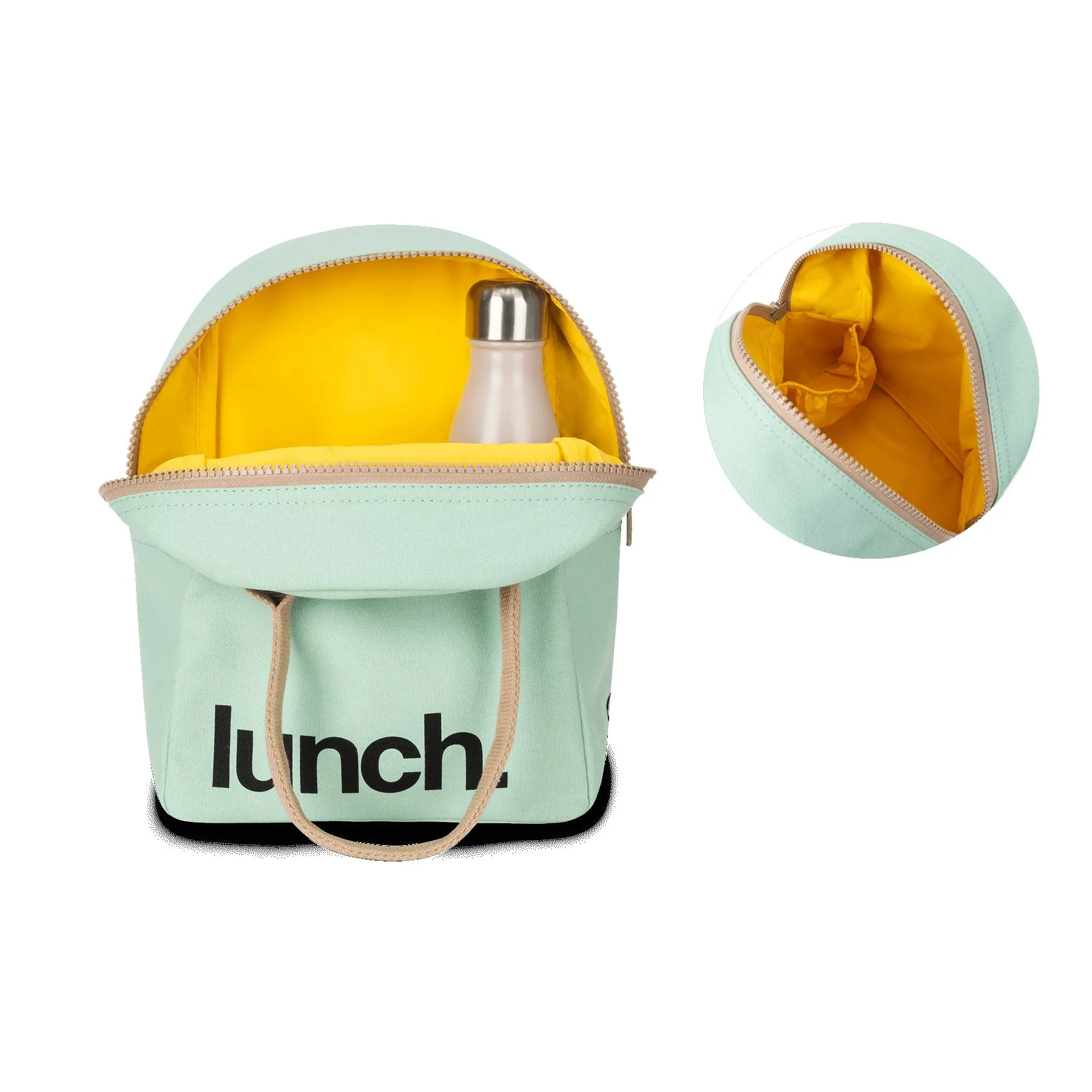 Fluf Zipper Lunch Bag - Mint