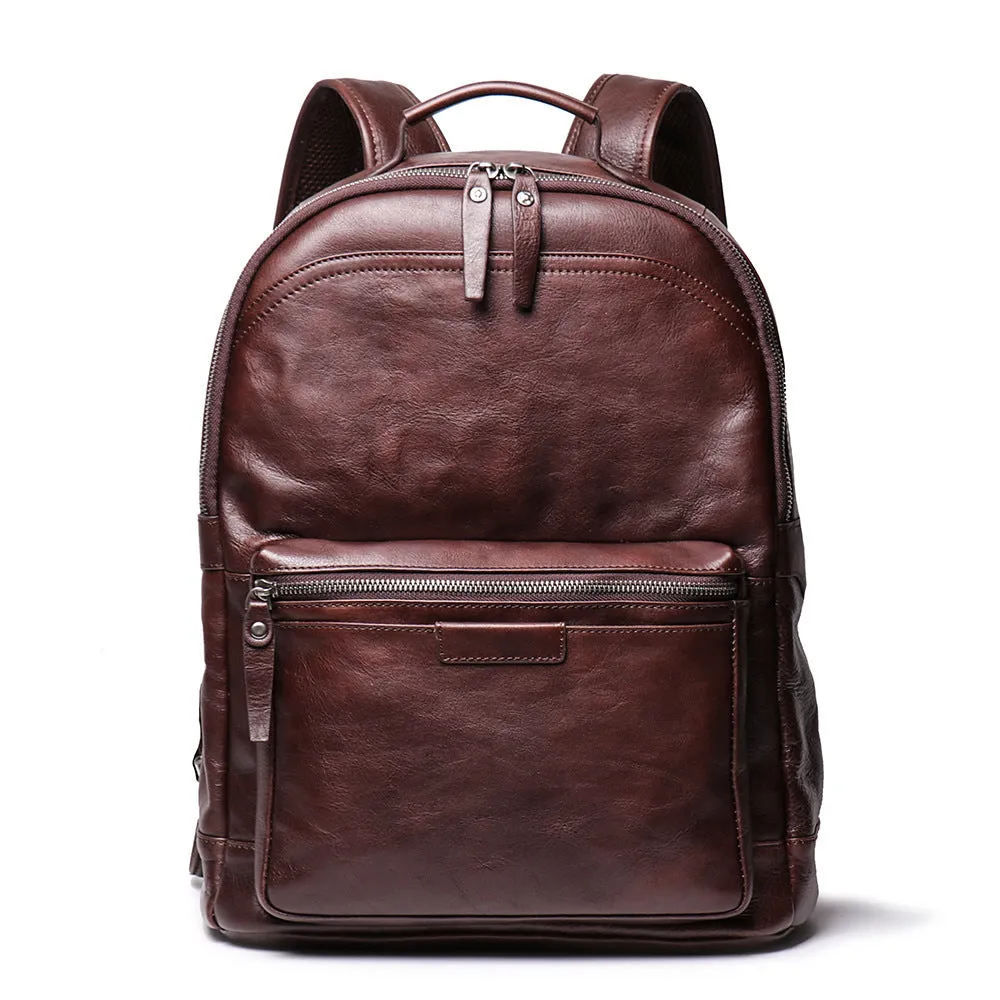 Full Grain Leather Backpacks Laptop Backpack Men Backpack