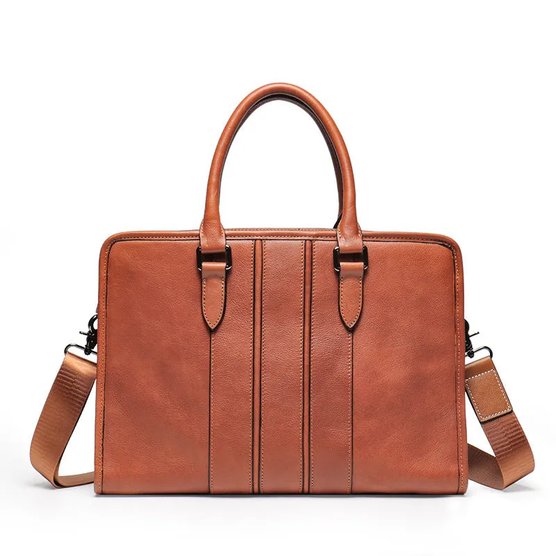 Full Grain Leather Briefcase Laptop Messenger Bag