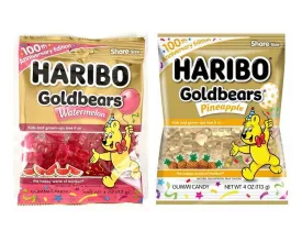 Haribo Pineapple and Watermelon 100th Anniversary Gummi Bear 4 oz. Bags