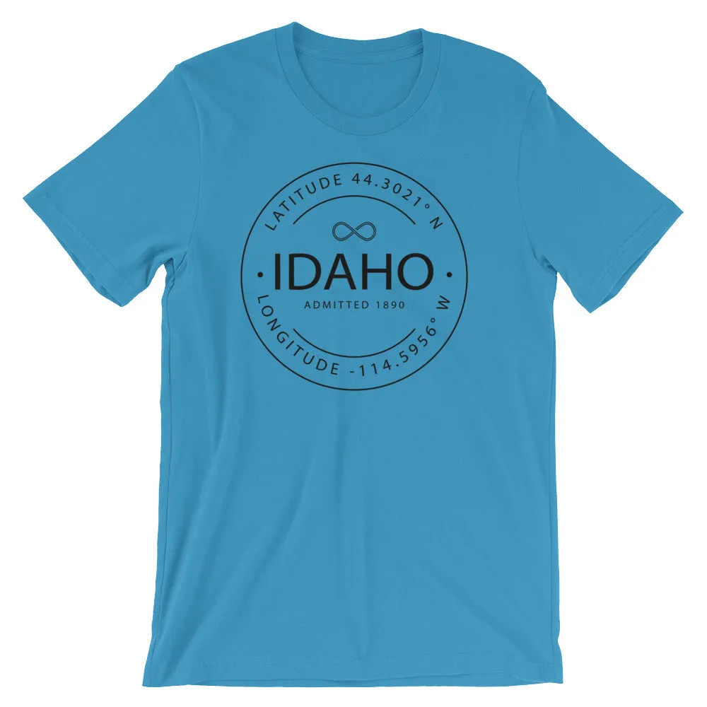 Idaho - Short-Sleeve Unisex T-Shirt - Latitude & Longitude