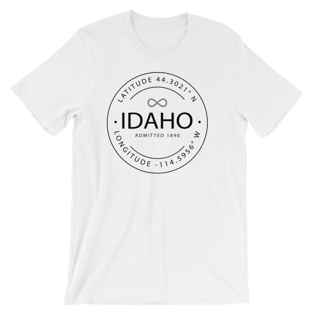 Idaho - Short-Sleeve Unisex T-Shirt - Latitude & Longitude