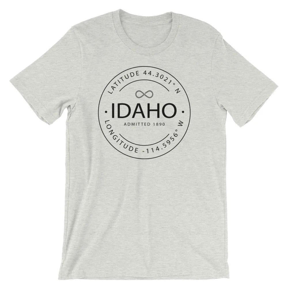 Idaho - Short-Sleeve Unisex T-Shirt - Latitude & Longitude