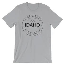 Idaho - Short-Sleeve Unisex T-Shirt - Latitude & Longitude