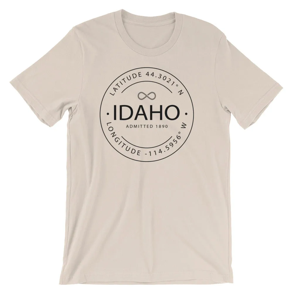 Idaho - Short-Sleeve Unisex T-Shirt - Latitude & Longitude