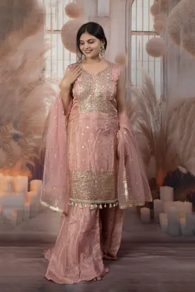 Latest Peach Color Ladies Suits