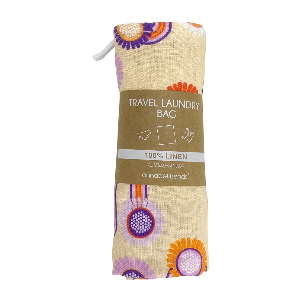 Laundry Bag - Linen - Groovy Rainbows