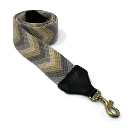 Light Wheat and Grey Combo Chevron Strap