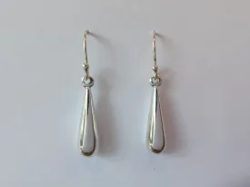 Long Oval Earrings - 925 Sterling Silver