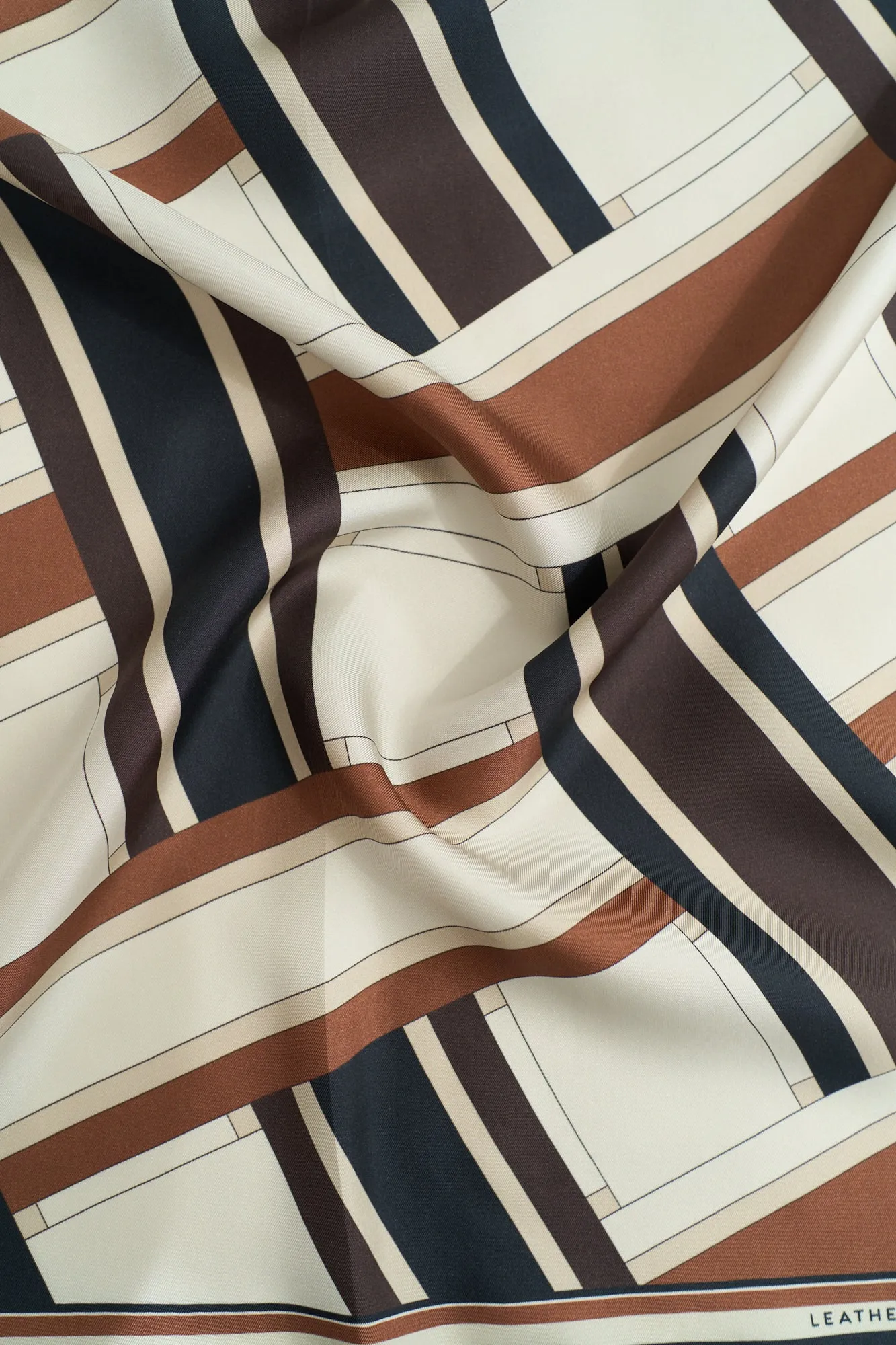 Lost Pattern x Leatherology Silk Square Scarf - Neutral