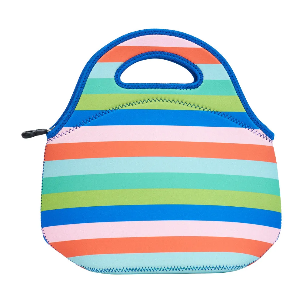 Lunch Bag - Neoprene - Bright Stripes