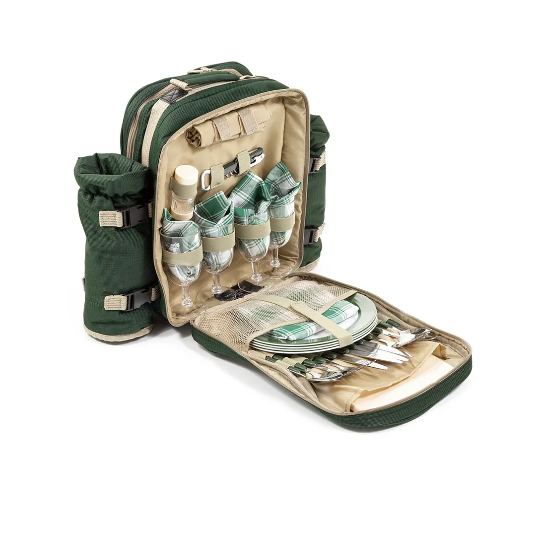 Luxury Picnic Backpack Hamper for Four People