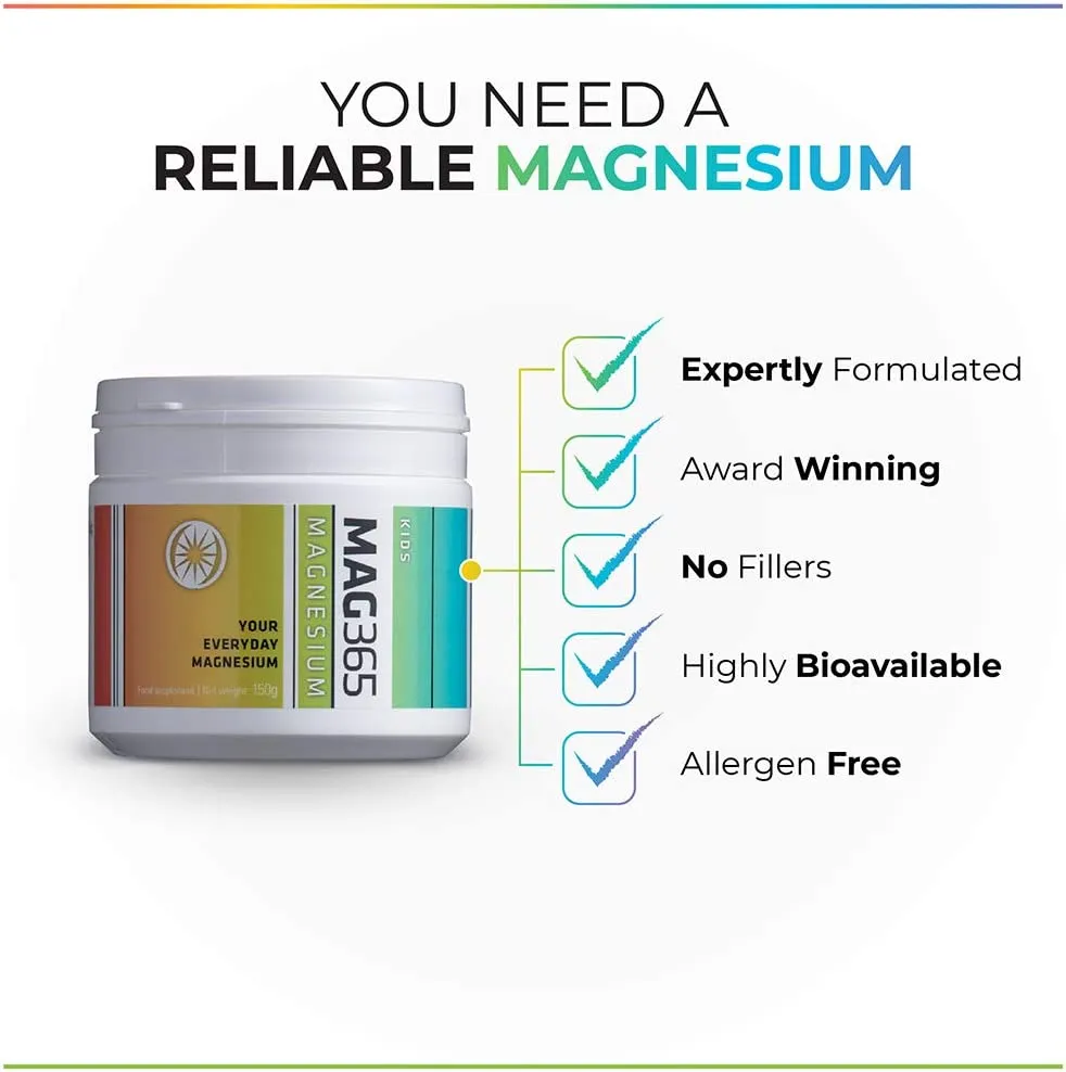 MAG365 Kids Magnesium Passionfruit 150g