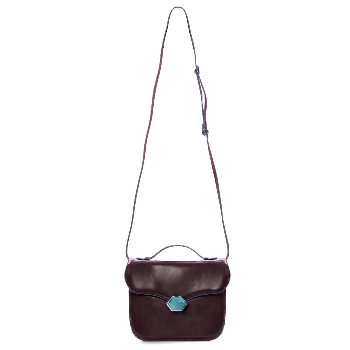 Marni Medium Mrs Midi Shoulder Bag in Wine