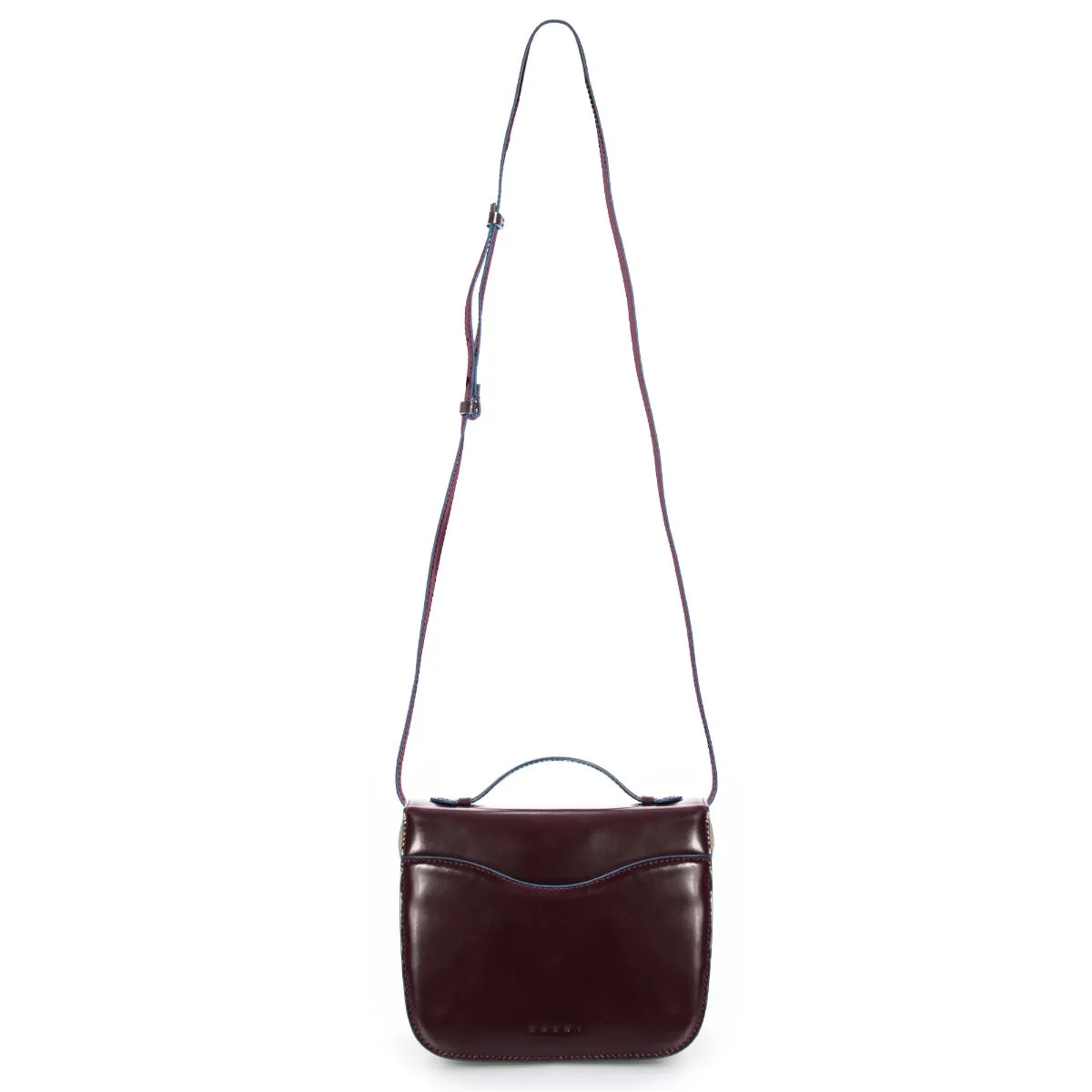 Marni Medium Mrs Midi Shoulder Bag in Wine