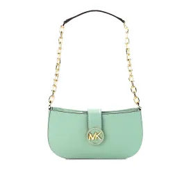 Michael Kors Carmen Small Sea Green Pouchette Shoulder Handbag