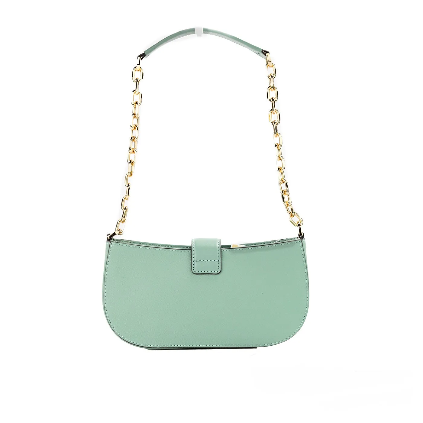 Michael Kors Carmen Small Sea Green Pouchette Shoulder Handbag